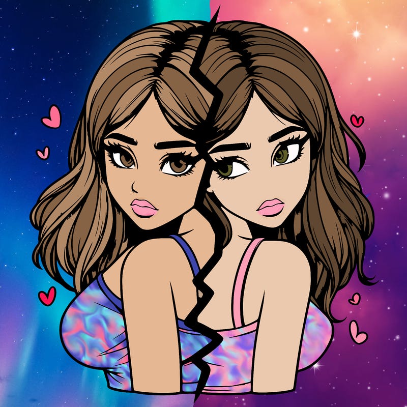 realistic girl split