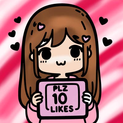 girl holding a sine that says “plz 10 likes”