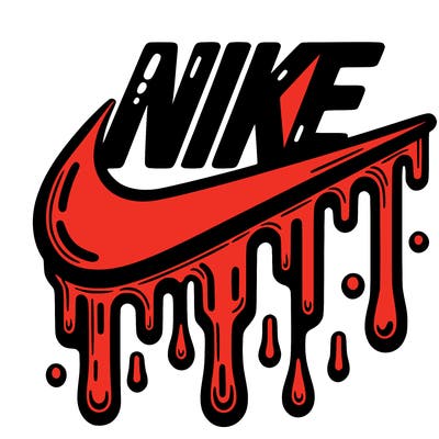 dripping nike logo