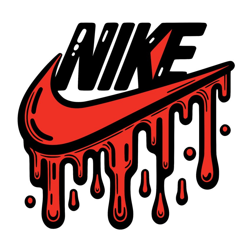 dripping nike logo