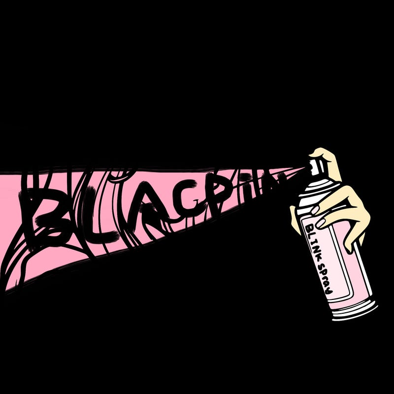 a realistic girl spray painting