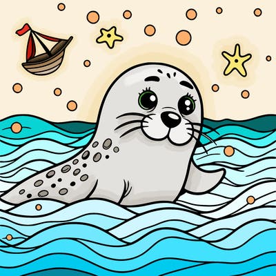 seal in the ocean