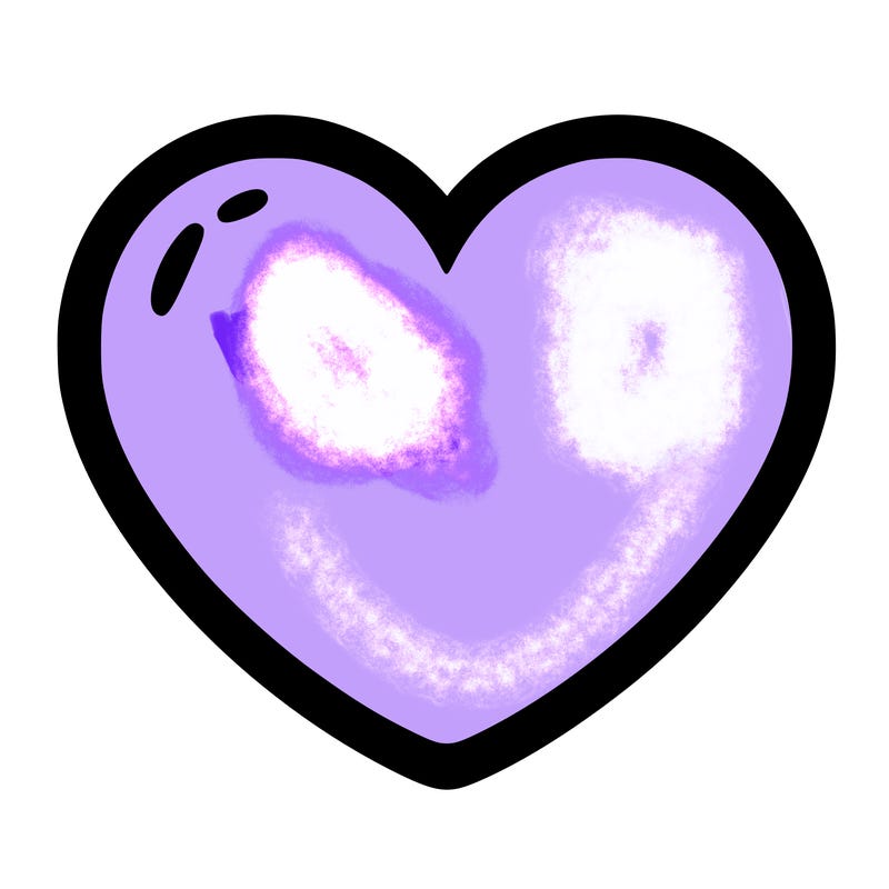 a blank heart