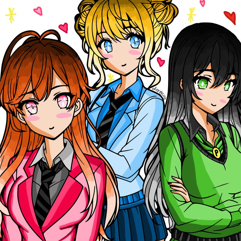 anime girls teenagers