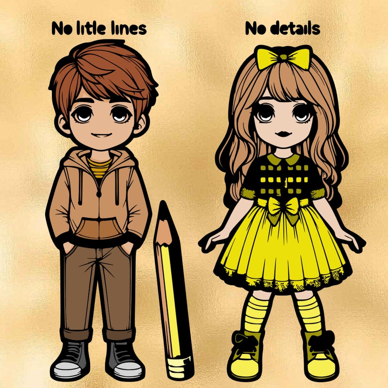 realistic girl and boy