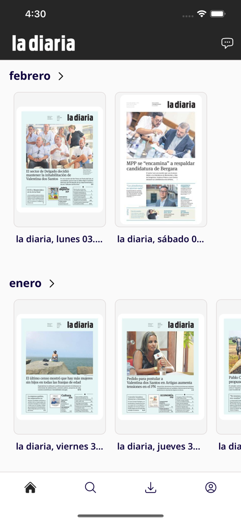 la diaria | Edición Papel - Arquivo digital das edições em papel do jornal la diaria no aplicativo móvel