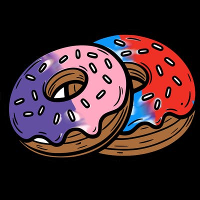 a piece of food doughnuts