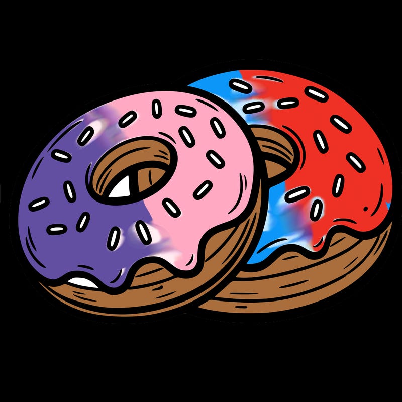 a piece of food doughnuts