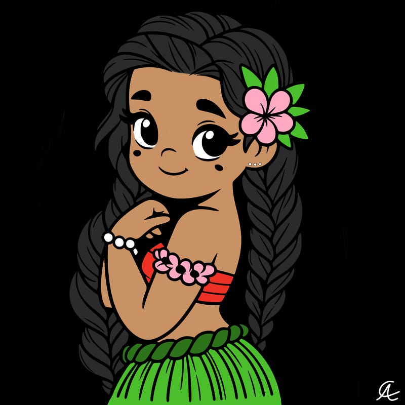 hawaiian girl with braids
