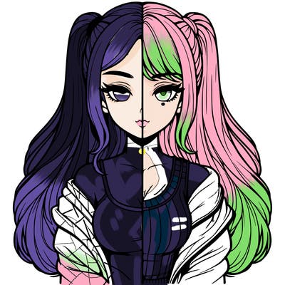 realistic girl split