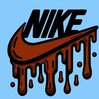dripping nike logo