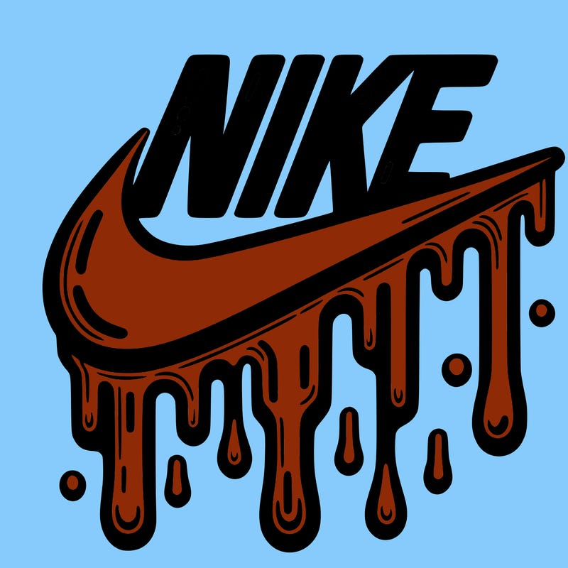 dripping nike logo