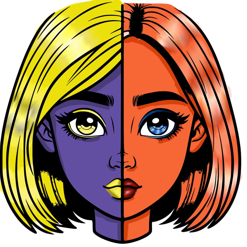 realistic girl split