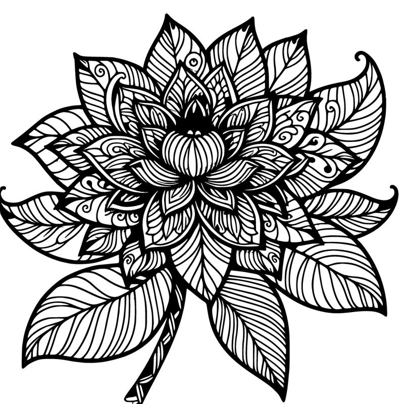 realistic intricate flower