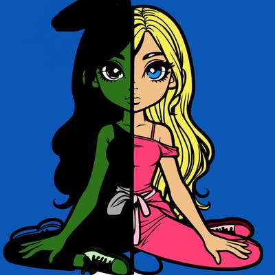 realistic girl split