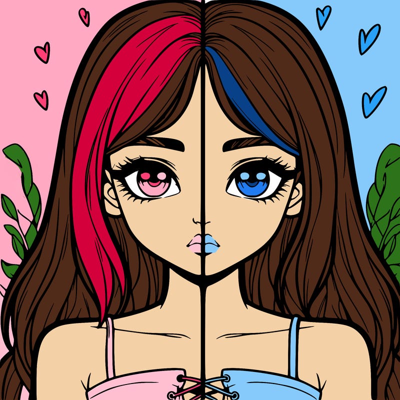 realistic girl split