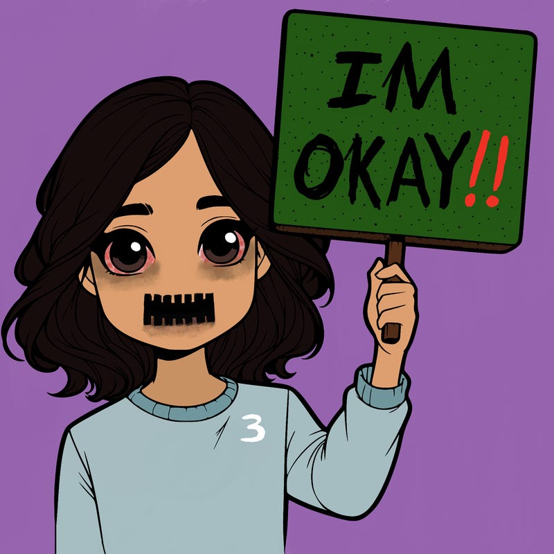 realistic girl holding up a sign