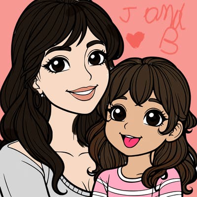 mom and her daughter realistic
