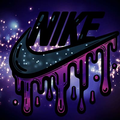 dripping nike logo