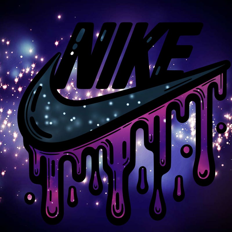 dripping nike logo