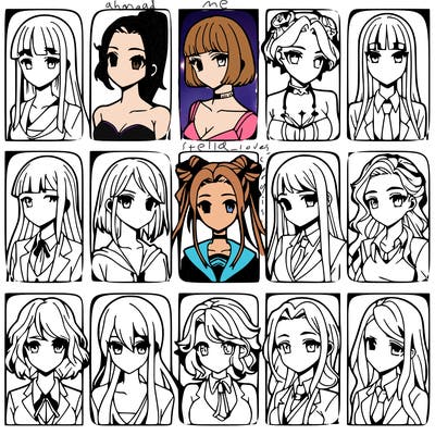 girls that look diffrent anime