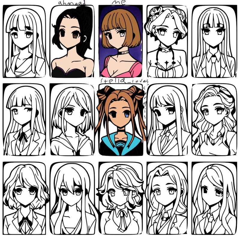 girls that look diffrent anime