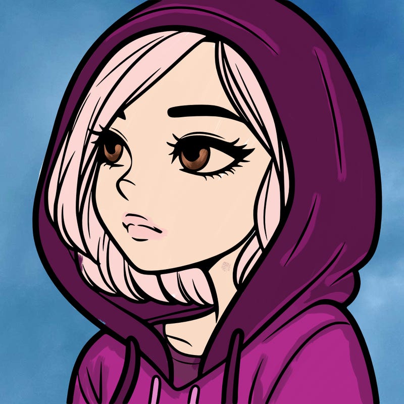 a woman wearing a hoodie