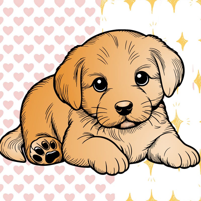 a cute realistic puppy