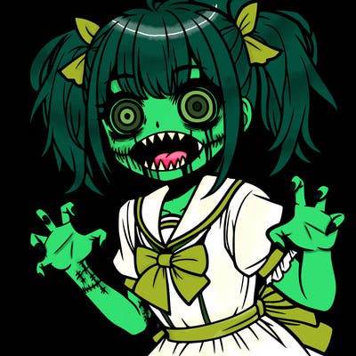 scary anime girl