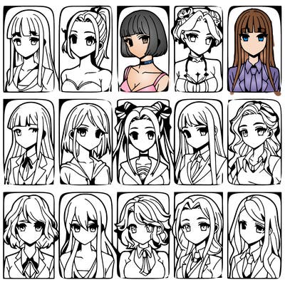 girls that look diffrent anime