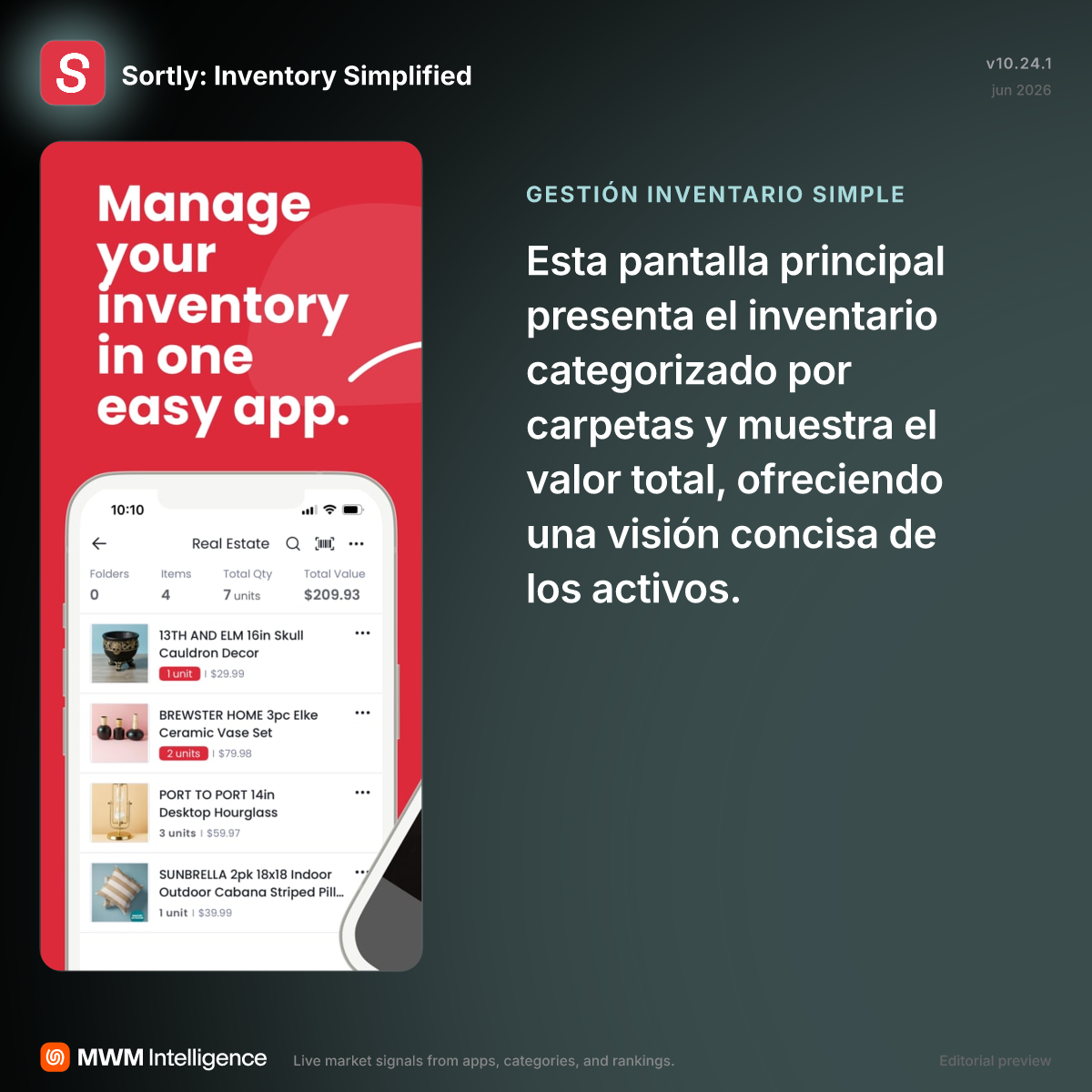 Sortly: Inventory Simplified - App de Economía y empresa | MWM