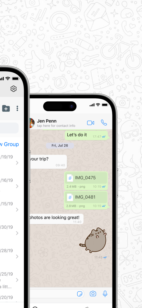 Messenger Web app showing a messaging interface with images and text bubbles