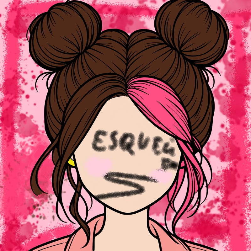 realistic girl with buns on the top of her hair