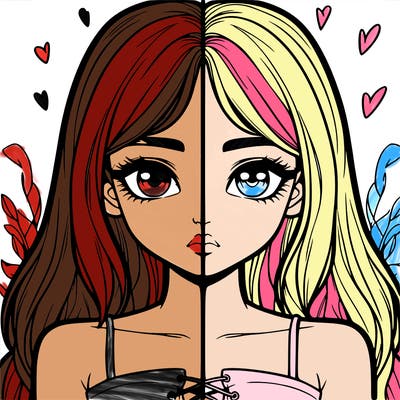 realistic girl split