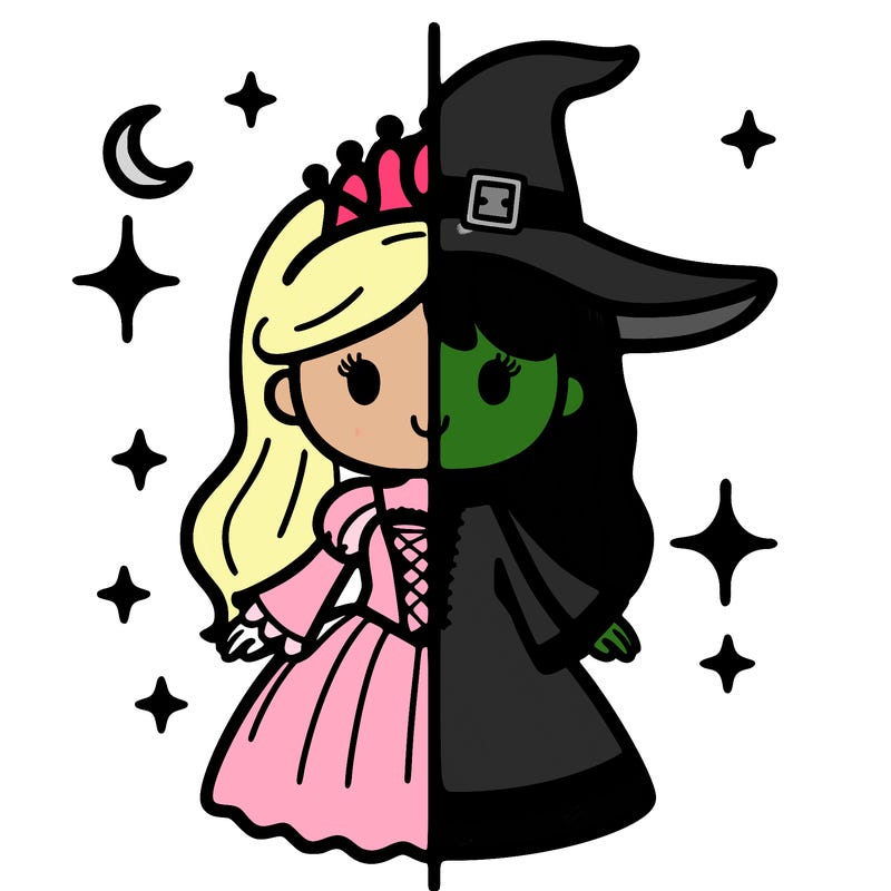 split princess and witch