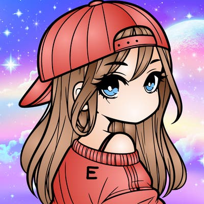 girl with a backward hat on