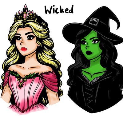 princess and witch realistic