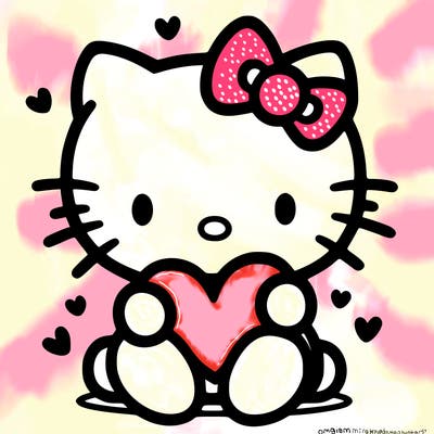 hello kitty with heart