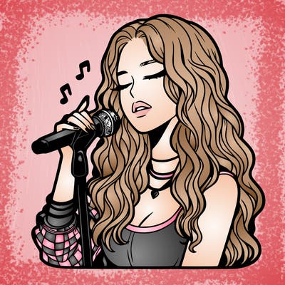 realistic female singer