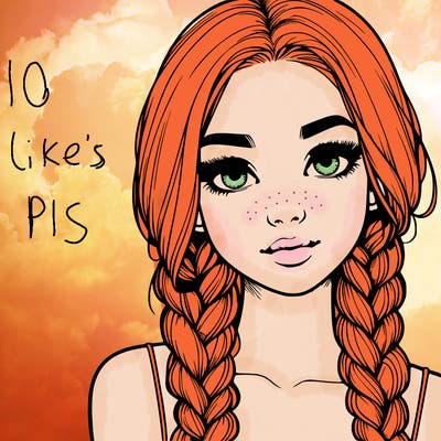 realistic girl with braids