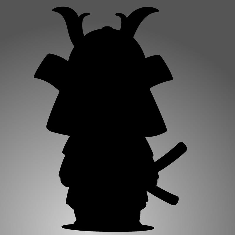 samurai in simple japanese armor