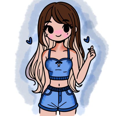 girl with cute crop top