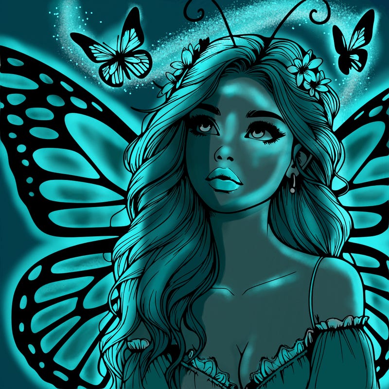 butterfly fairy realistic girl