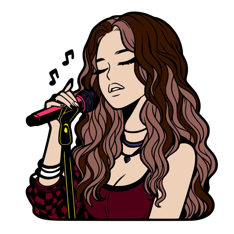 realistic female singer