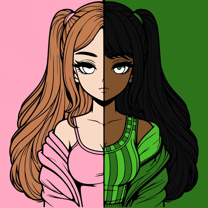 realistic girl split