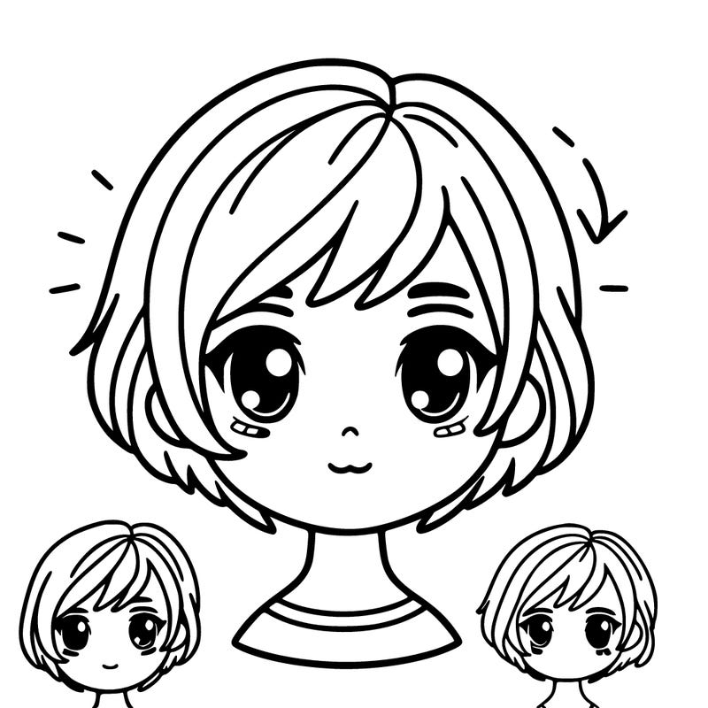 girl with short hair