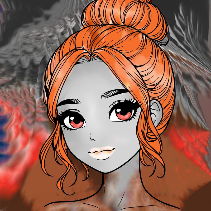 realistic pretty girl with hair in bun