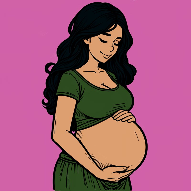 woman heavily pregnant realistic