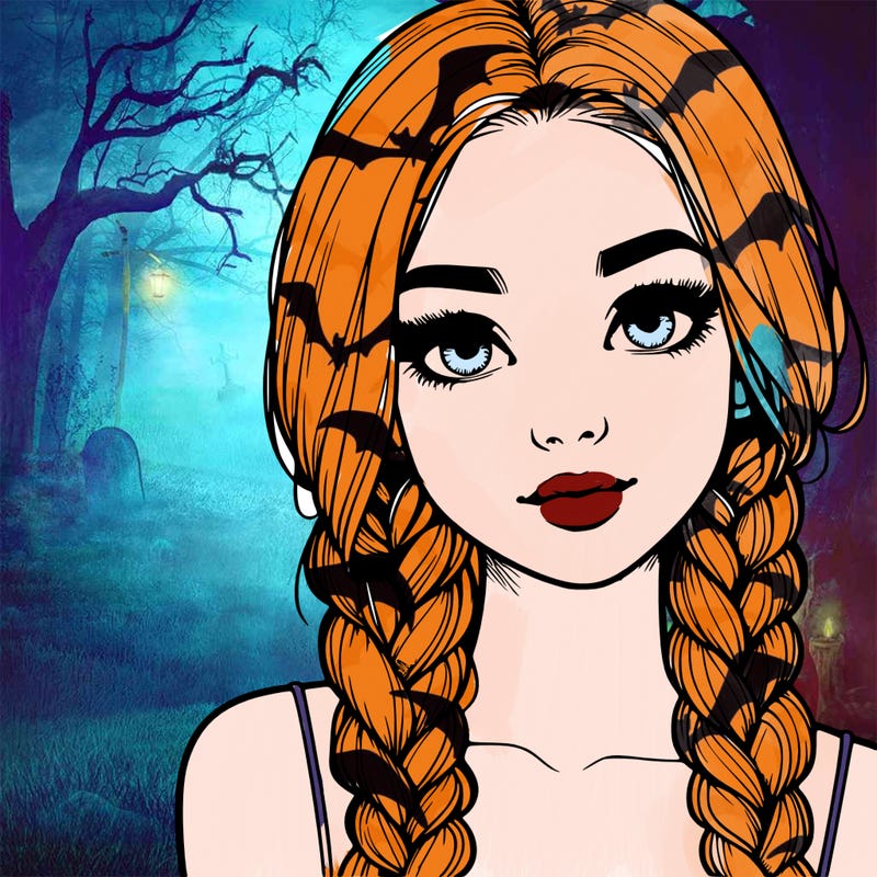 realistic girl with braids