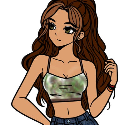 girl in crop top
